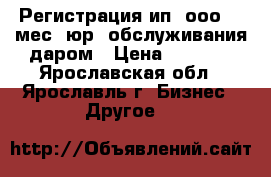 Регистрация ип, ооо  1 мес. юр. обслуживания даром › Цена ­ 1 000 - Ярославская обл., Ярославль г. Бизнес » Другое   